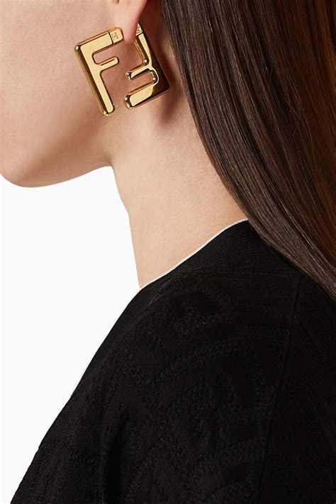 fendi earring studs|women's fendi earrings.